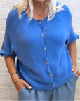 Vestje Alpaca, 2 kleuren Blauw