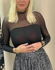 Ballonrokje met pailletten Zilver