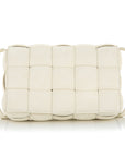 Schoudertas gevlochten, Zwart en Offwhite