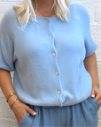 Vestje Alpaca, 2 kleuren Blauw