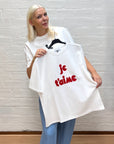 T-Shirt met tekst, Rood & Zwart