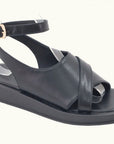 Sandalen Crossover Zwart & Beige