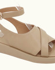 Sandalen Crossover Zwart & Beige