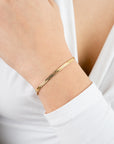 Platte Armband Snake Goud Stainless Steel